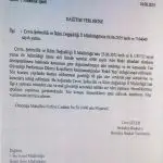Aboneliklerin İptaline İlişkin Resmi Yazı